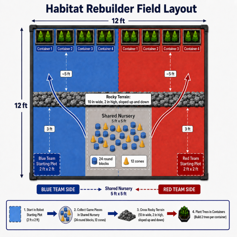 2027 GENIUS Robotics Habitat Rebuilder field layout