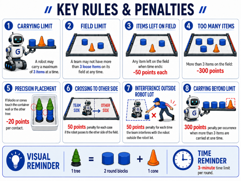 GENIUS Robotics Habitat Rebuilder key rules and penalties